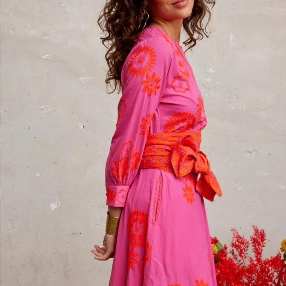 nimo with love Azurite Flower Embroidered Dress - Picture 5 of 7
